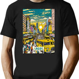 Lagos T-Shirt for Men & Women, T-Shirts Graphic Tee - Black