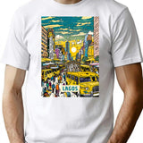 Lagos T-Shirt for Men & Women, T-Shirts Graphic Tee - White