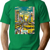 Lagos T-Shirt for Men & Women, T-Shirts Graphic Tee - Green