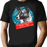 Laika Vintage T-Shirt for Men & Women, T-Shirts Graphic Tee - Black