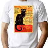 Le Chat Noir Exposition Particulire - 1896 T-Shirt for Men & Women, T-Shirts Graphic Tee - White