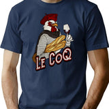 Le Coq Vintage Wash T-Shirt for Men & Women, T-Shirts Graphic Tee - Navy