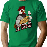 Le Coq Vintage Wash T-Shirt for Men & Women, T-Shirts Graphic Tee - Green