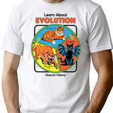 Learn About Evolution T-Shirt for Men & Women, T-Shirts Graphic Tee - White
