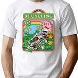 Learn About Recycling T-Shirt for Men & Women, T-Shirts Graphic Tee - White