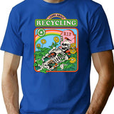 Learn About Recycling T-Shirt for Men & Women, T-Shirts Graphic Tee - Blue