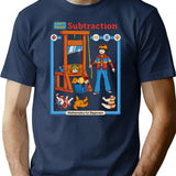 Learn About Subtraction T-Shirt for Men & Women, T-Shirts Graphic Tee - Navy
