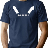 Leg Rests T-Shirt for Men & Women, T-Shirts Graphic Tee - Navy