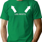 Leg Rests T-Shirt for Men & Women, T-Shirts Graphic Tee - Green