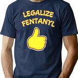 Legalize Fentanyl Premium Heavyweight Cotton T-Shirt - Navy