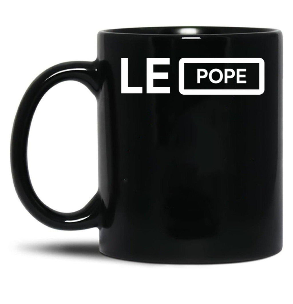 Leo Pope Word Black Coffee Mug
