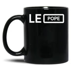 Leo Pope Word Black Coffee Mug