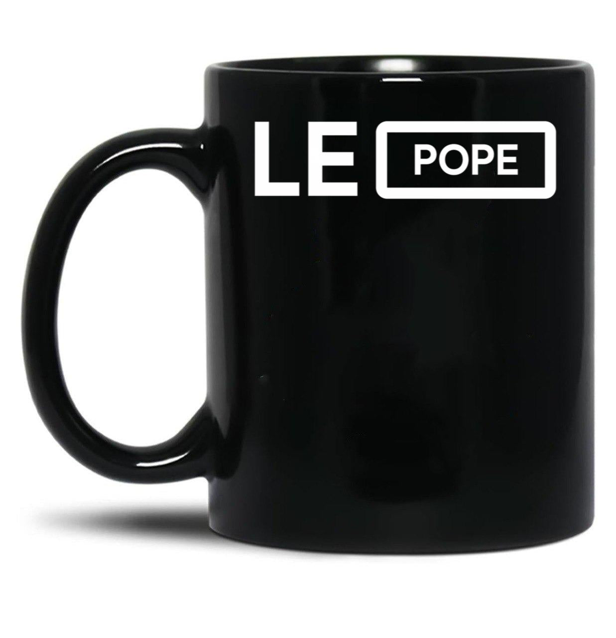 Leo Pope Word Black Coffee Mug