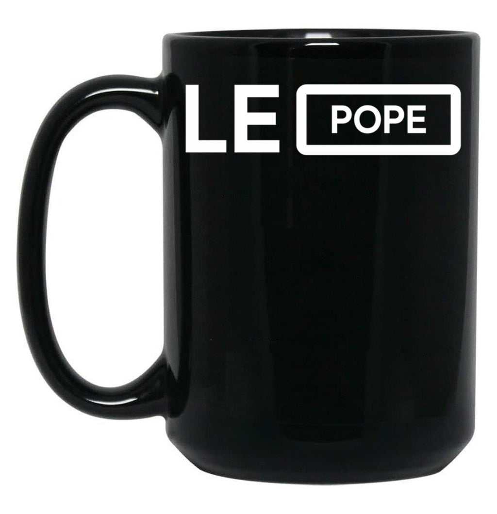 Leo Pope Word Black Coffee Mug