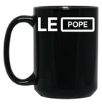 Leo Pope Word Black Coffee Mug