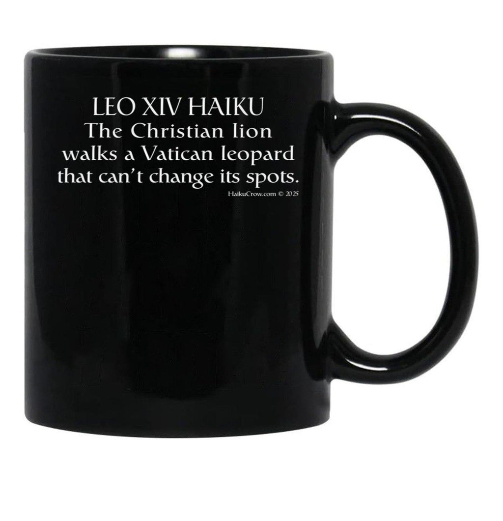 Leo Xiv Haiku Black Coffee Mug - Black