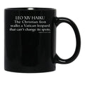 Leo Xiv Haiku Black Coffee Mug - Black