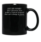 Leo Xiv Haiku Black Coffee Mug - Black