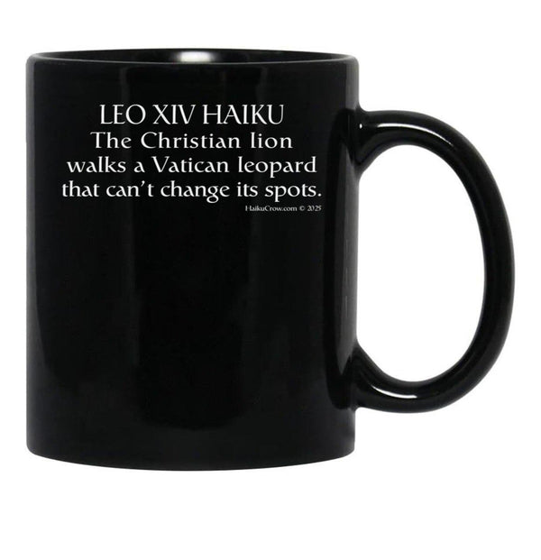 Leo Xiv Haiku Black Coffee Mug - Black