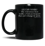 Leo Xiv Haiku Black Coffee Mug