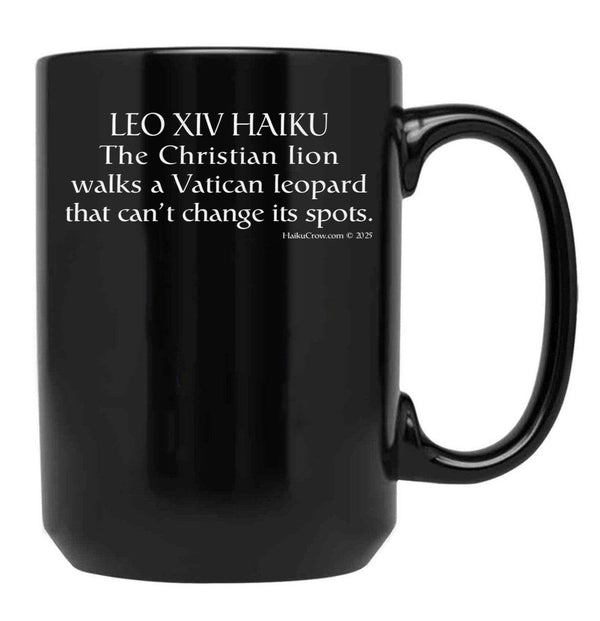 Leo Xiv Haiku Black Coffee Mug - Black