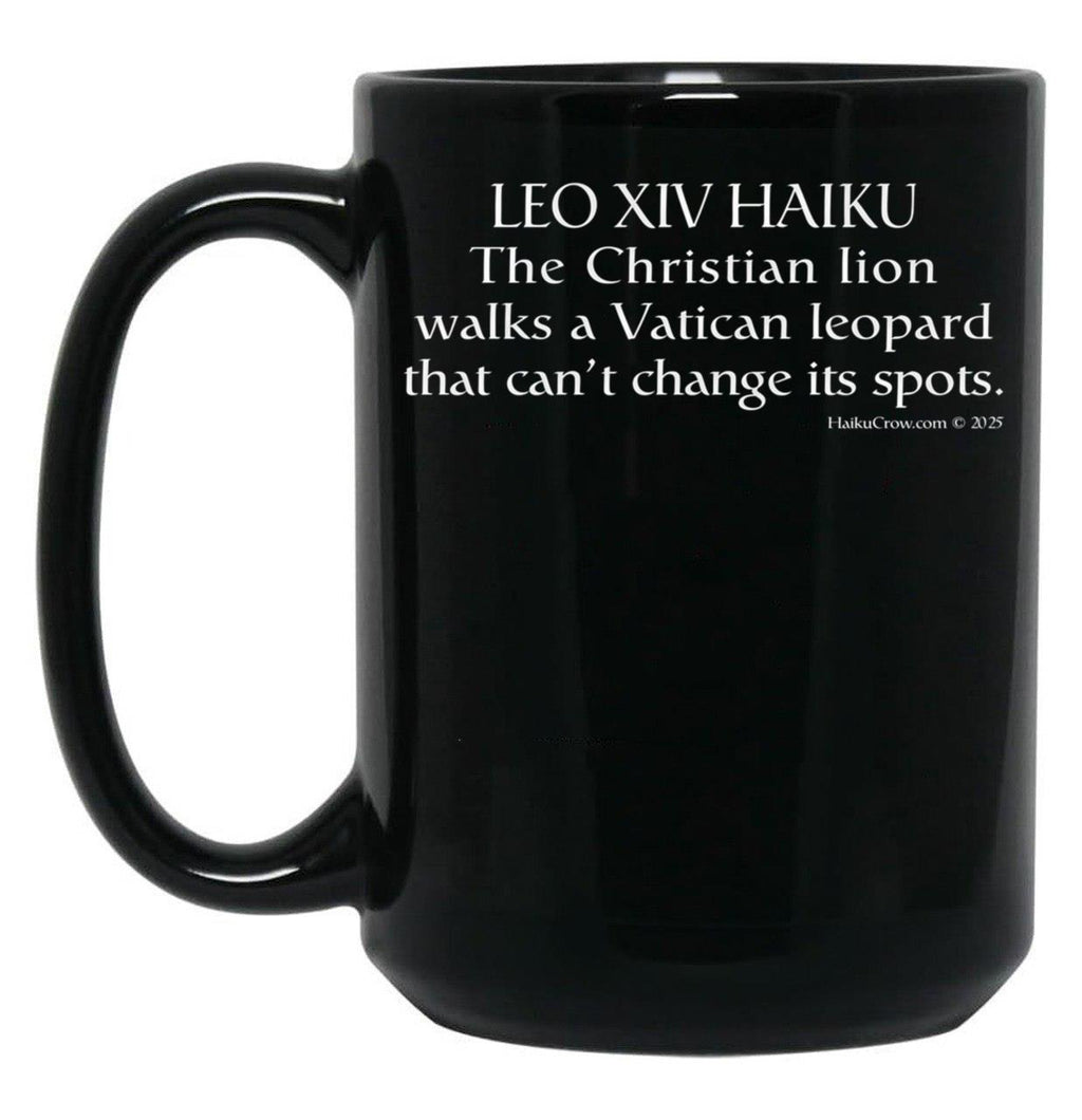 Leo Xiv Haiku Black Coffee Mug