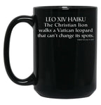 Leo Xiv Haiku Black Coffee Mug