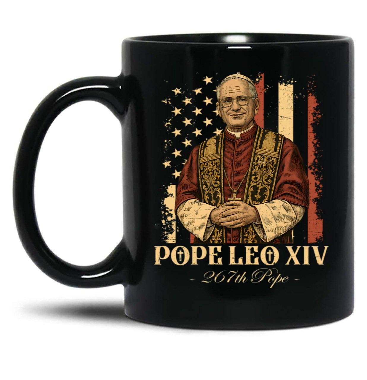 Leo Xiv Papal Peace In The 22Nd Century Black Coffee Mug