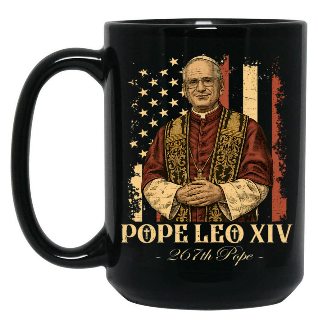 Leo Xiv Papal Peace In The 22Nd Century Black Coffee Mug