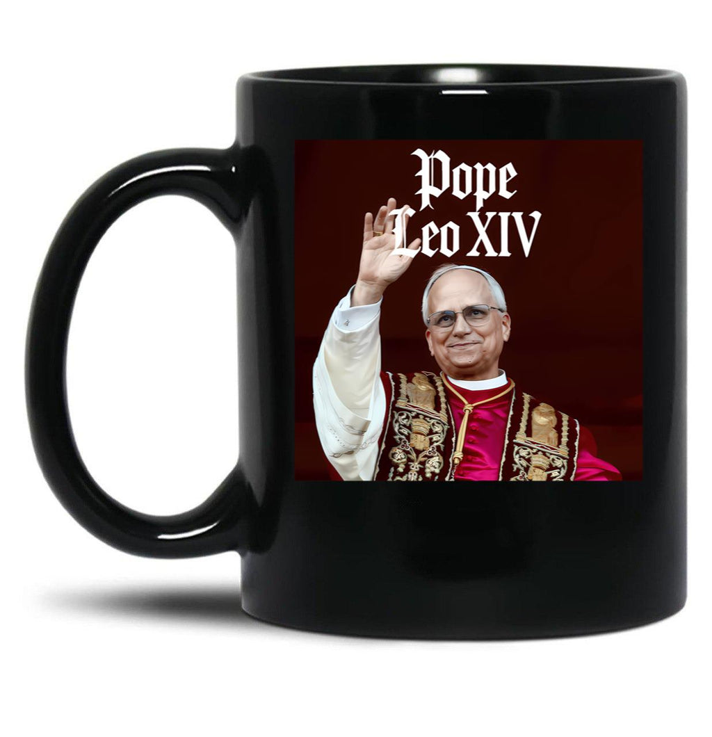 Leo Xiv Pope Leo Xiv New Pope Black Coffee Mug