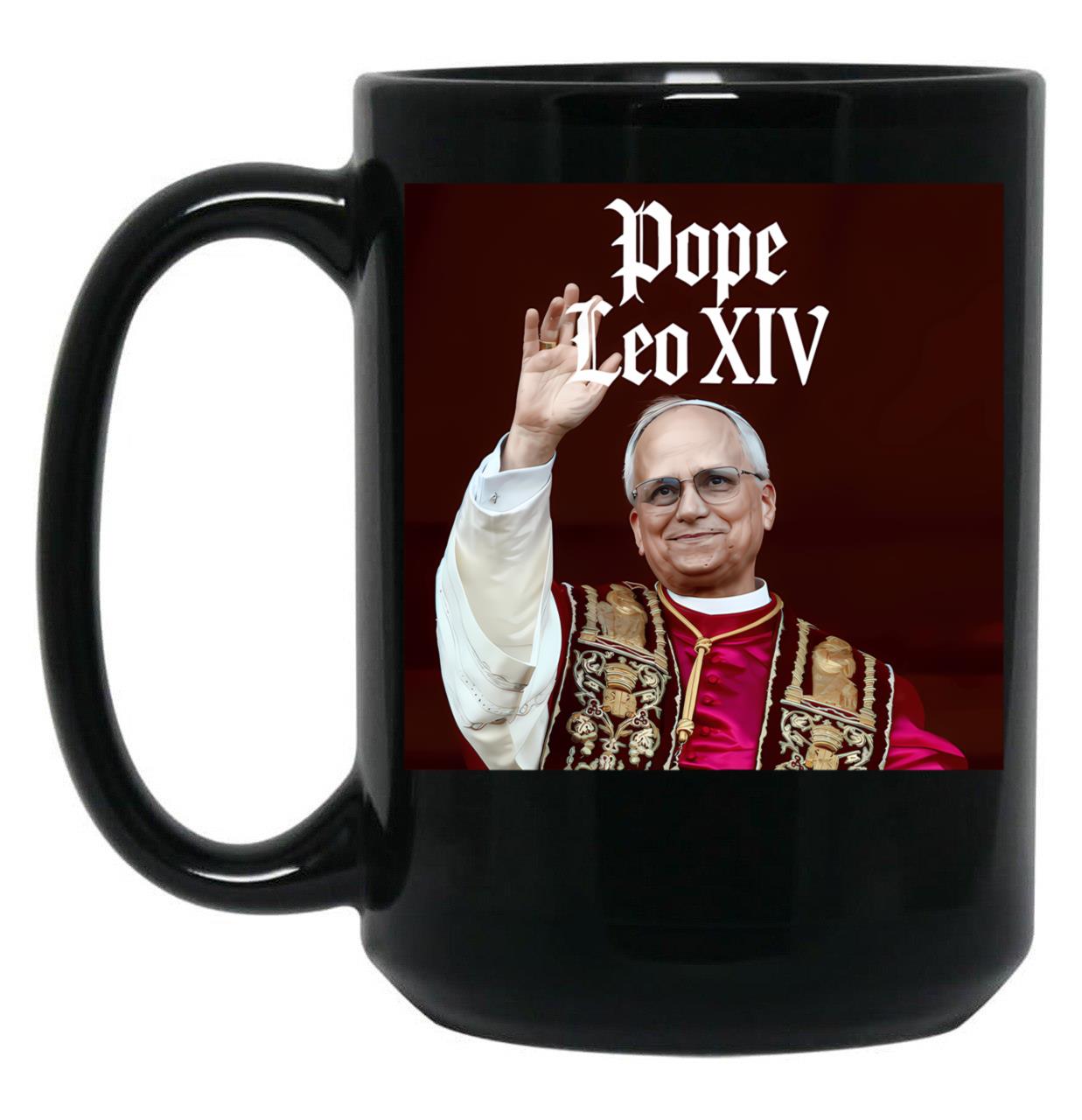 Leo Xiv Pope Leo Xiv New Pope Black Coffee Mug