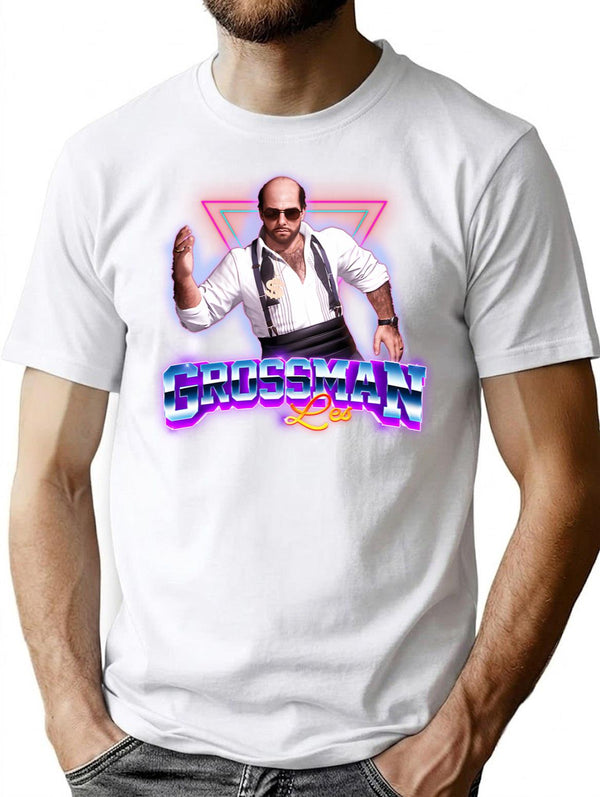 Les The Playa Grossman T-Shirt for Men & Women, T-Shirts Graphic Tee - White