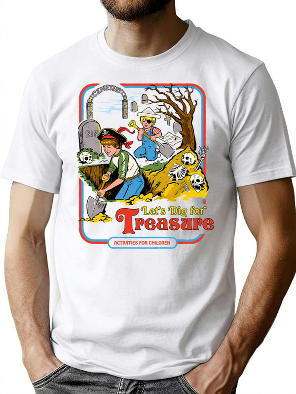 Let'S Dig For Treasure T-Shirt for Men & Women, T-Shirts Graphic Tee - White