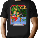 Let'S Go Fishing T-Shirt for Men & Women, T-Shirts Graphic Tee - Black