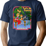 Let'S Go Fishing T-Shirt for Men & Women, T-Shirts Graphic Tee - Navy
