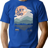 Let'S Go T-Shirt for Men & Women, T-Shirts Graphic Tee - Blue