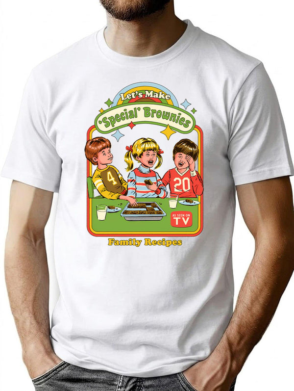 Let'S Make Brownies T-Shirt for Men & Women, T-Shirts Graphic Tee - White