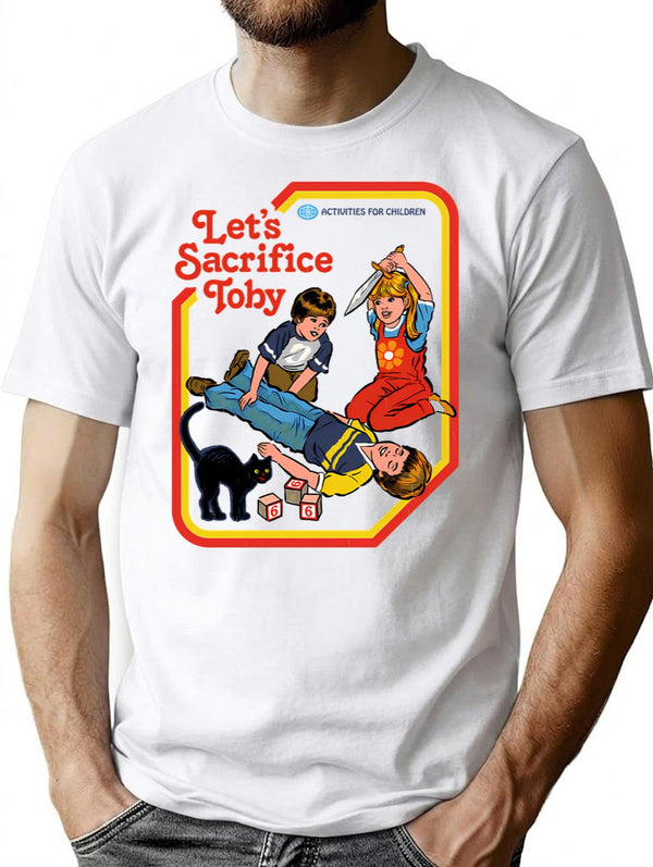 Let'S Sacrifice Toby T-Shirt for Men & Women, T-Shirts Graphic Tee - White