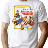 Let'S Summon Demons T-Shirt for Men & Women, T-Shirts Graphic Tee - White