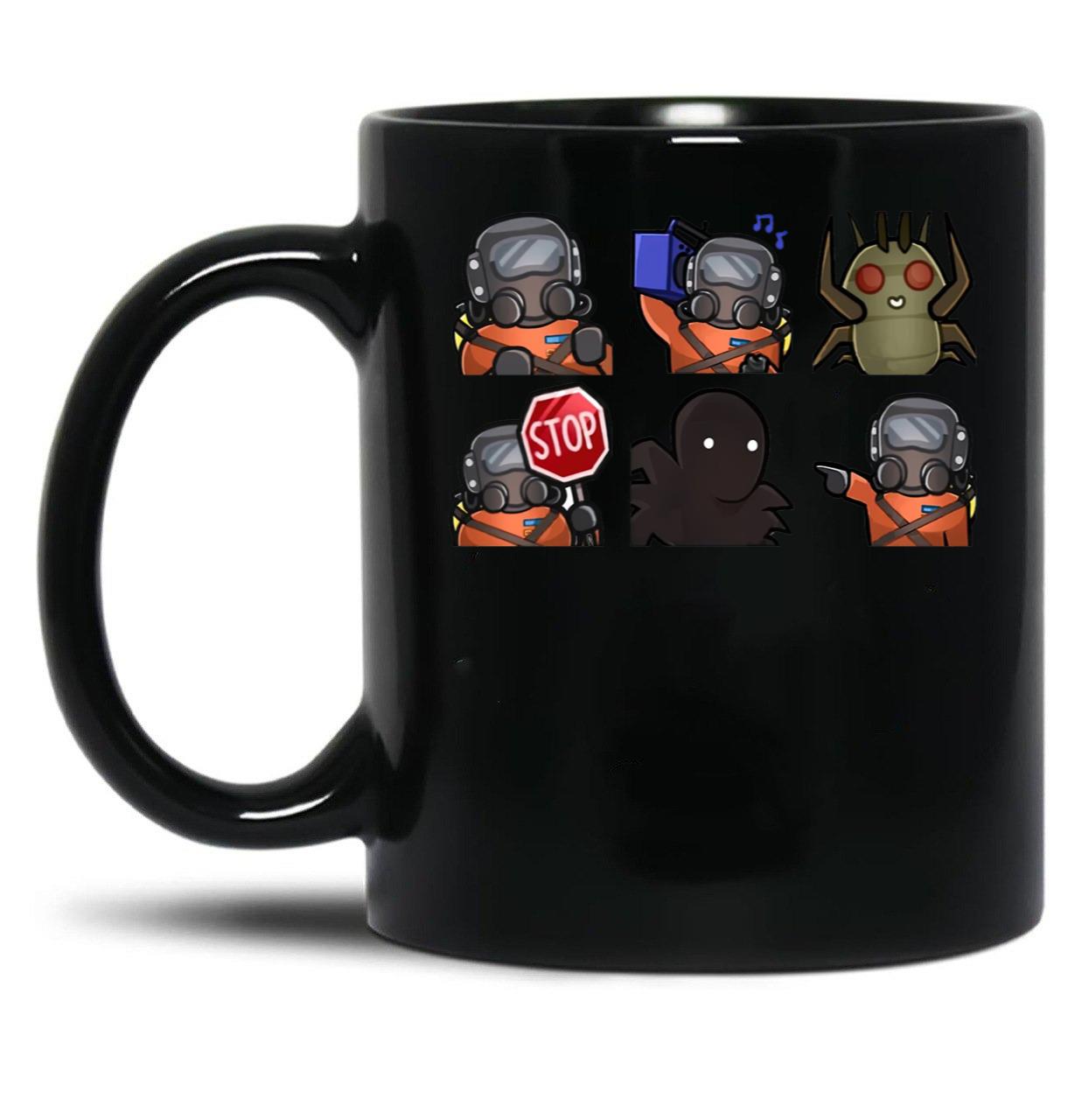Lethal Company Funny Cute Black Coffee Mug, Gift Coffee Mug