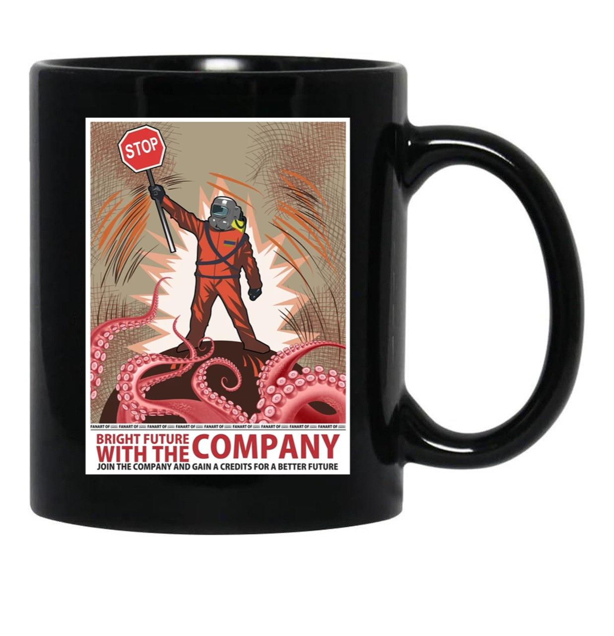 Lethal Company Join The Company Poster Black Coffee Mug, Gift Coffee Mug - Black