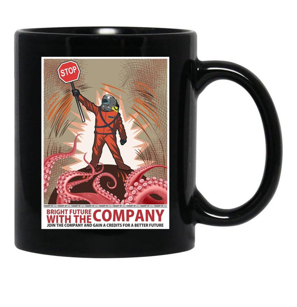 Lethal Company Join The Company Poster Black Coffee Mug, Gift Coffee Mug - Black