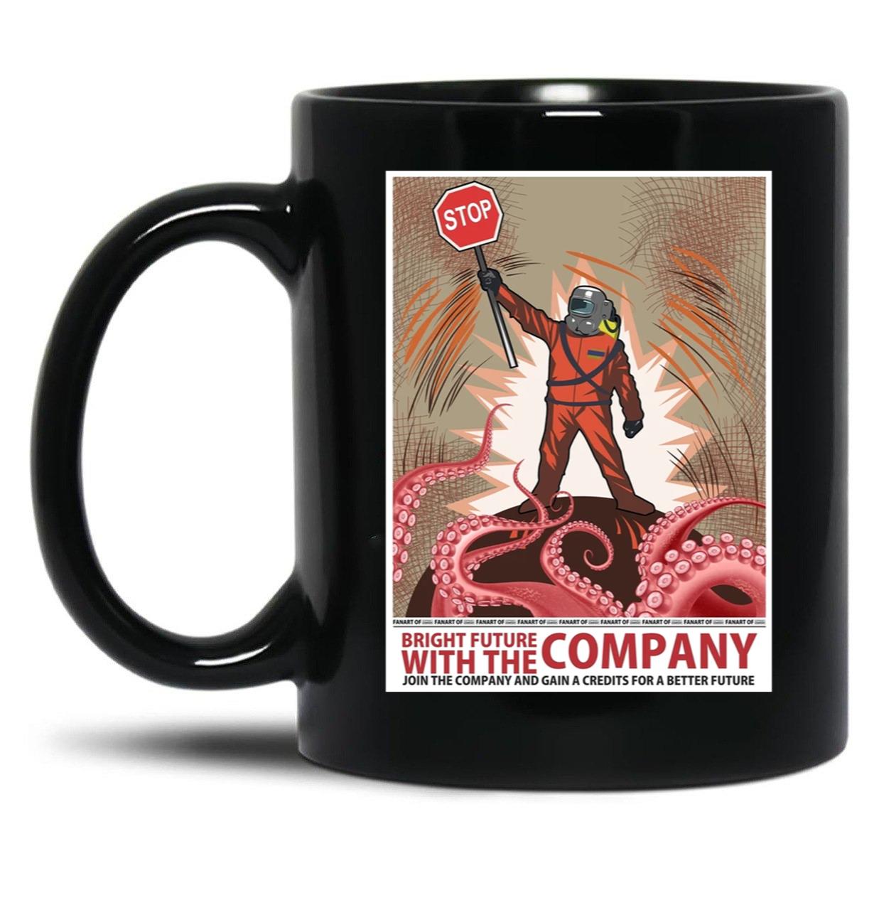 Lethal Company Join The Company Poster Black Coffee Mug, Gift Coffee Mug