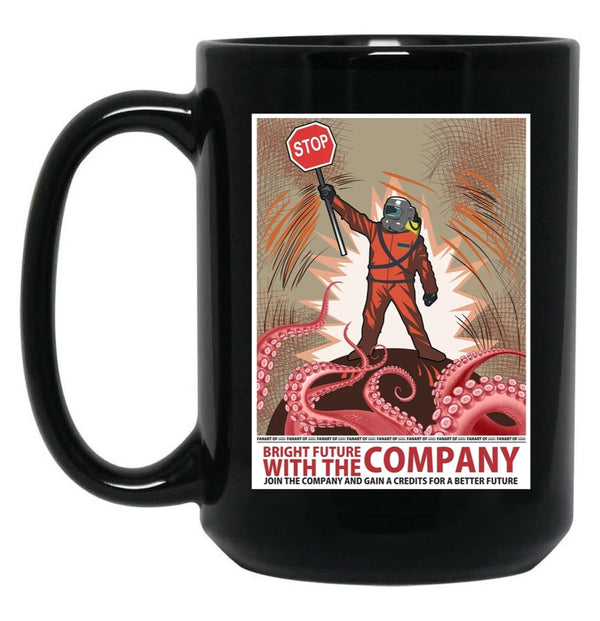 Lethal Company Join The Company Poster Black Coffee Mug, Gift Coffee Mug - Black