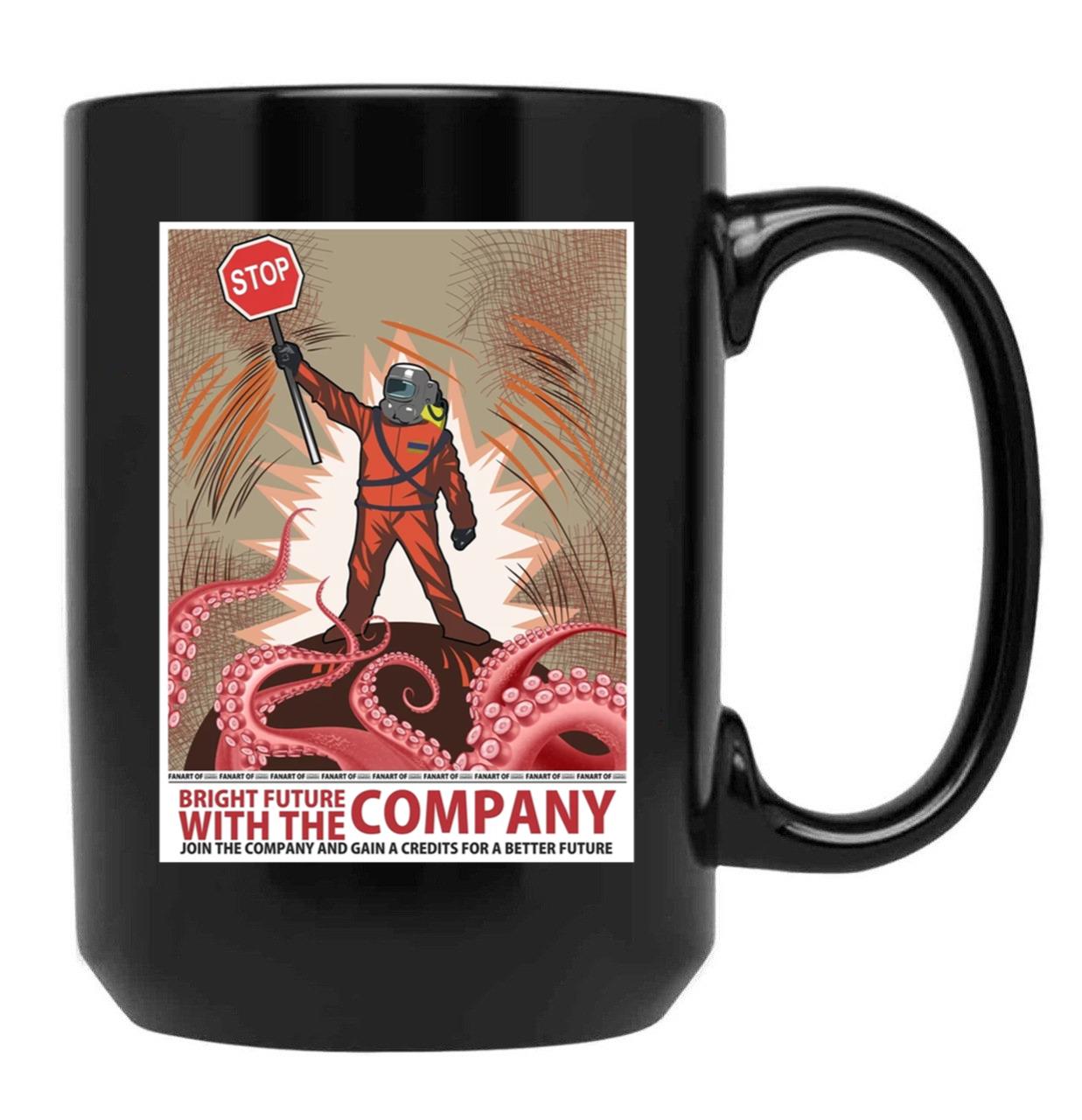 Lethal Company Join The Company Poster Black Coffee Mug, Gift Coffee Mug