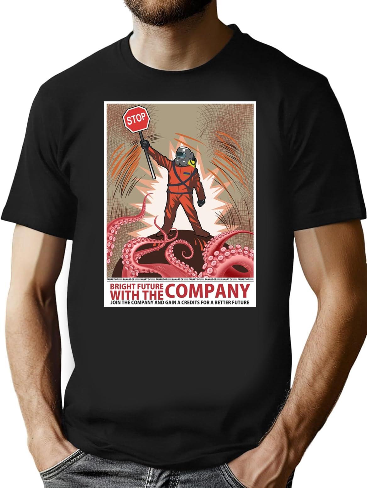 Lethal Company Join The Company Poster Premium Heavyweight Cotton T-Shirt - Black