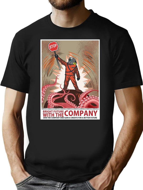 Lethal Company Join The Company Poster Premium Heavyweight Cotton T-Shirt - Black