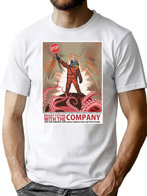 Lethal Company Join The Company Poster Premium Heavyweight Cotton T-Shirt - White