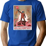Lethal Company Join The Company Poster Premium Heavyweight Cotton T-Shirt - Blue