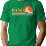Lets Roll Roller Skating Skater Skate Retro Vintage 70S 80S T-Shirt for Men & Women, T-Shirts Graphic Tee - Green